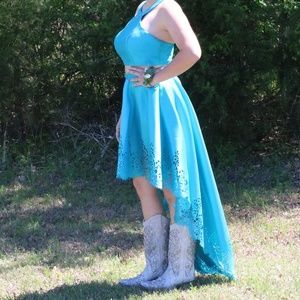 Sherri Hill Turqouise Blue Dress